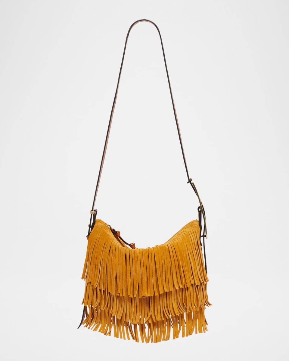 Leyden Mini Fringe Suede Shoulder Bag